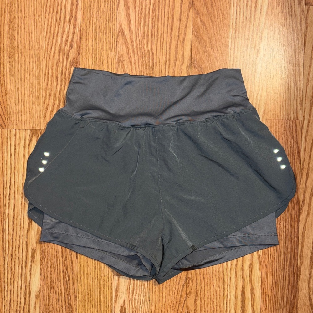 Women's Gray High-Waisted Shorts
